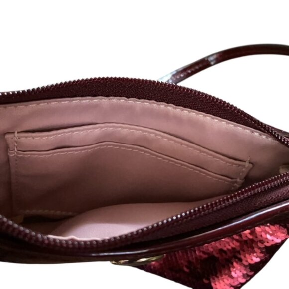 Coach Red Sequin Wristlet - Picture 7 of 8